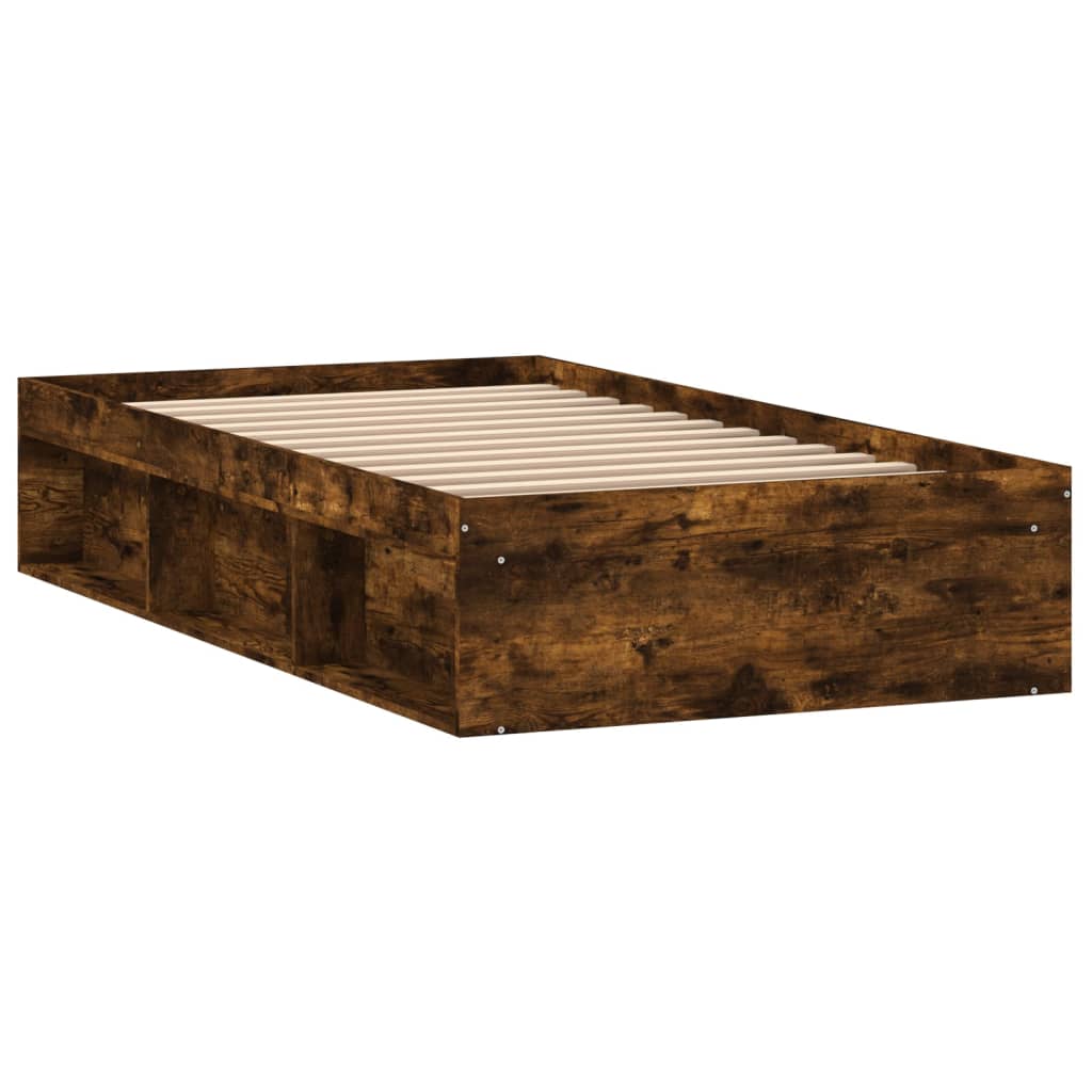 Cadre de lit sans matelas chêne fumé 100x200 cm - XIOS