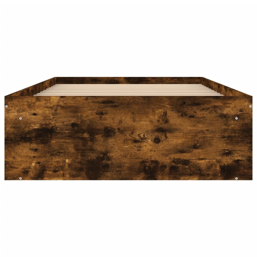 Cadre de lit sans matelas chêne fumé 100x200 cm - XIOS