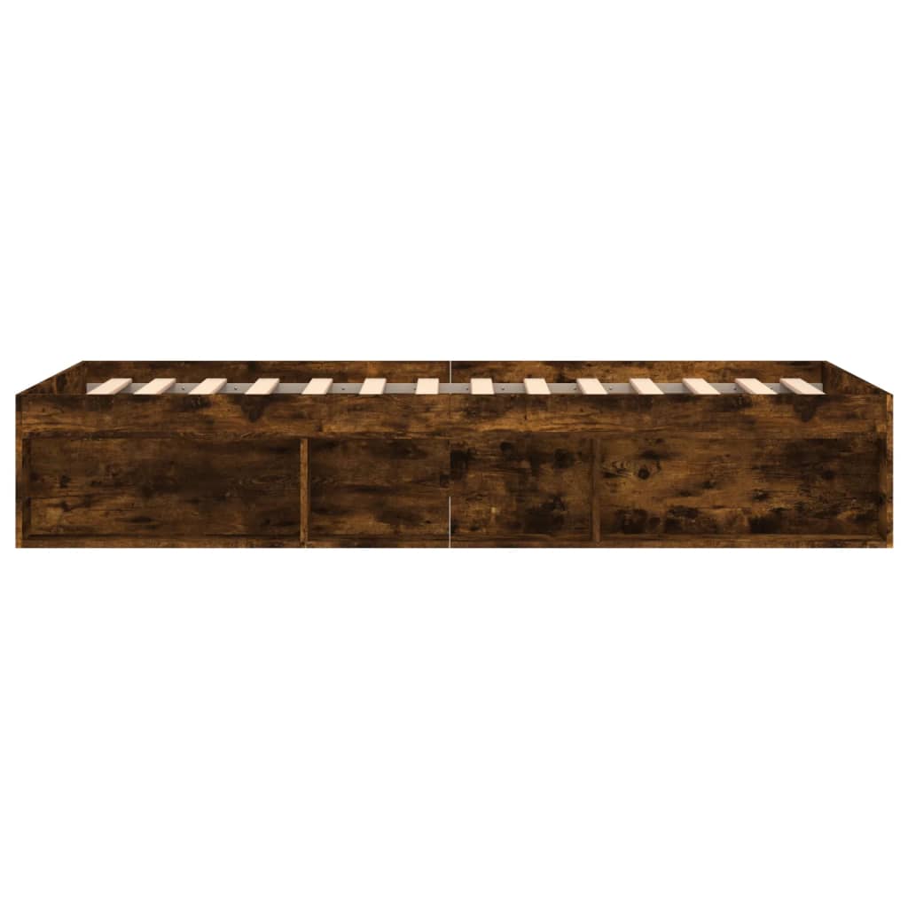 Cadre de lit sans matelas chêne fumé 100x200 cm - XIOS