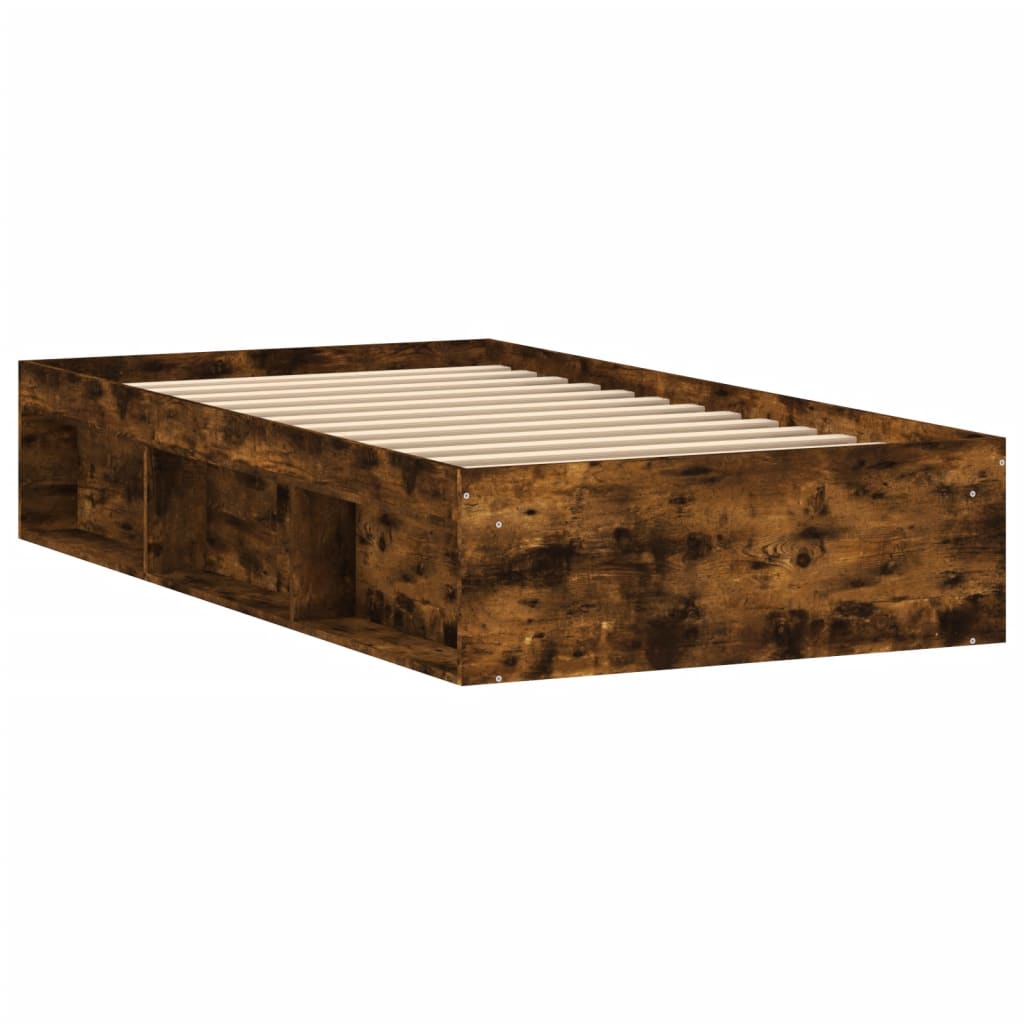 Cadre de lit sans matelas chêne fumé 100x200 cm - XIOS