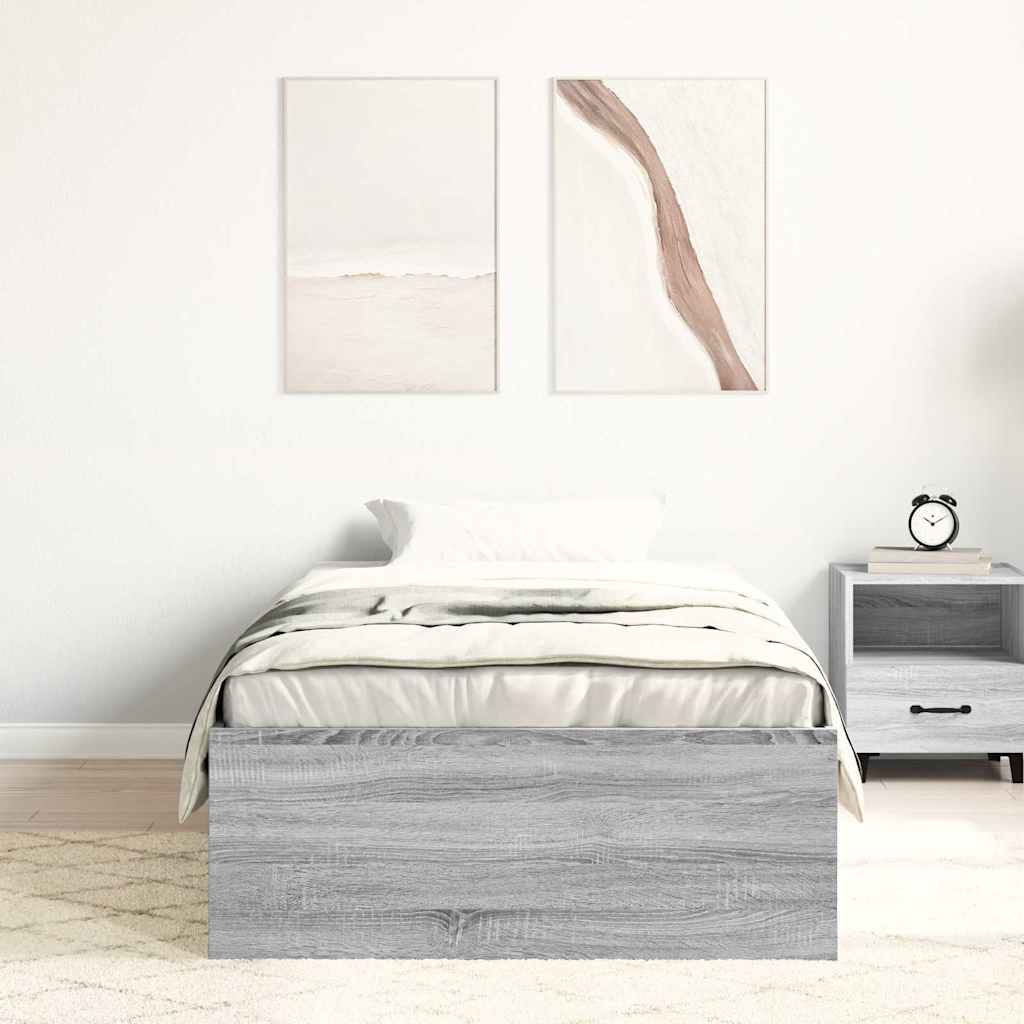 Cadre de lit sans matelas sonoma gris 100x200 cm - XIOS