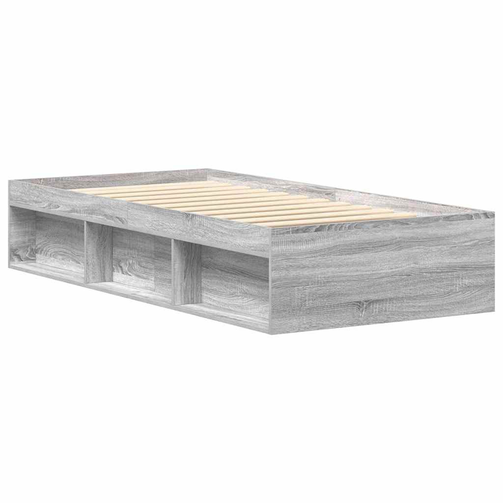 Cadre de lit sans matelas sonoma gris 100x200 cm - XIOS