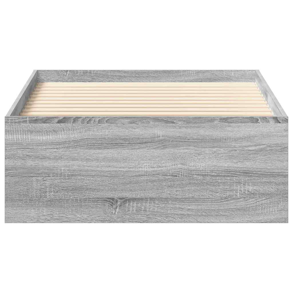 Cadre de lit sans matelas sonoma gris 100x200 cm - XIOS