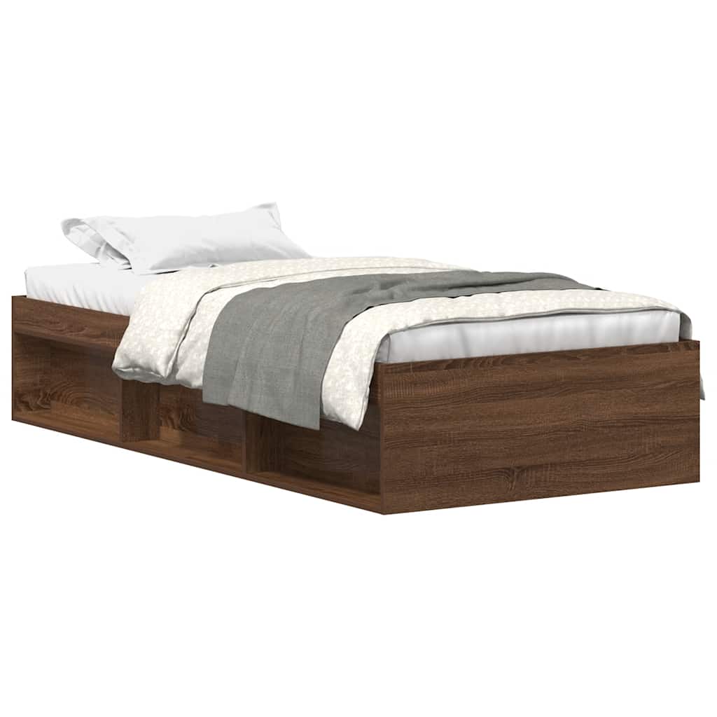 Cadre de lit sans matelas chêne marron 100x200 cm - XIOS