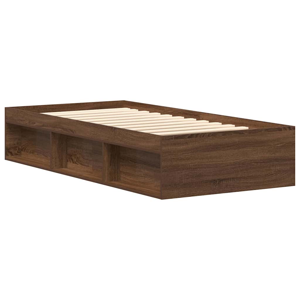 Cadre de lit sans matelas chêne marron 100x200 cm - XIOS