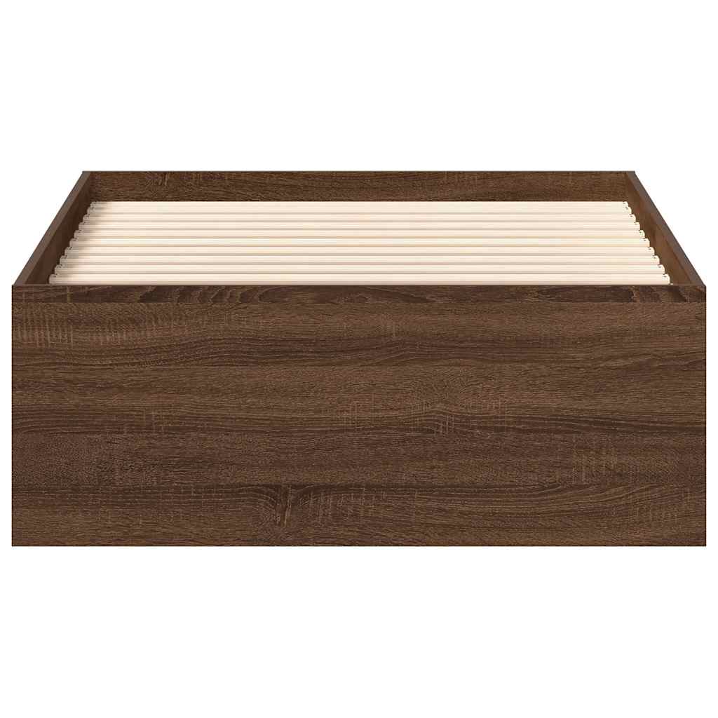 Cadre de lit sans matelas chêne marron 100x200 cm - XIOS