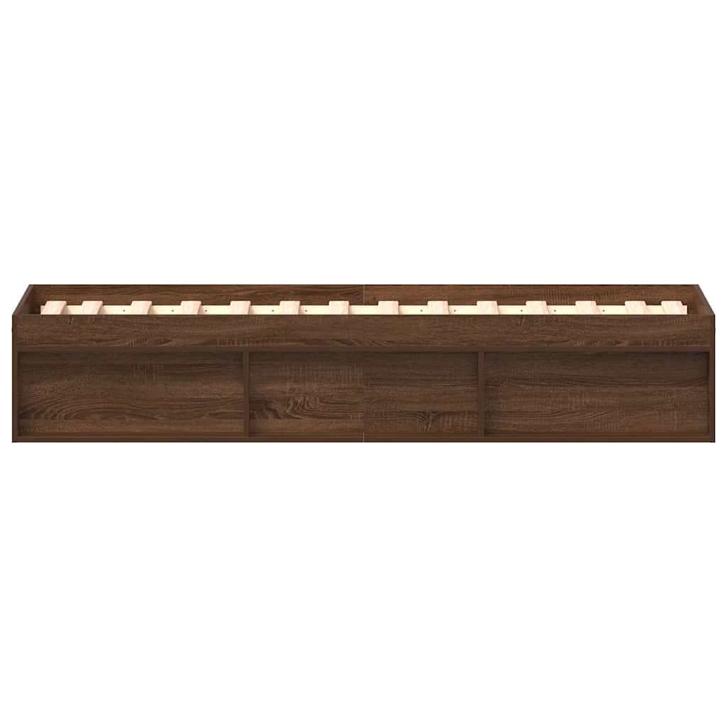 Cadre de lit sans matelas chêne marron 100x200 cm - XIOS