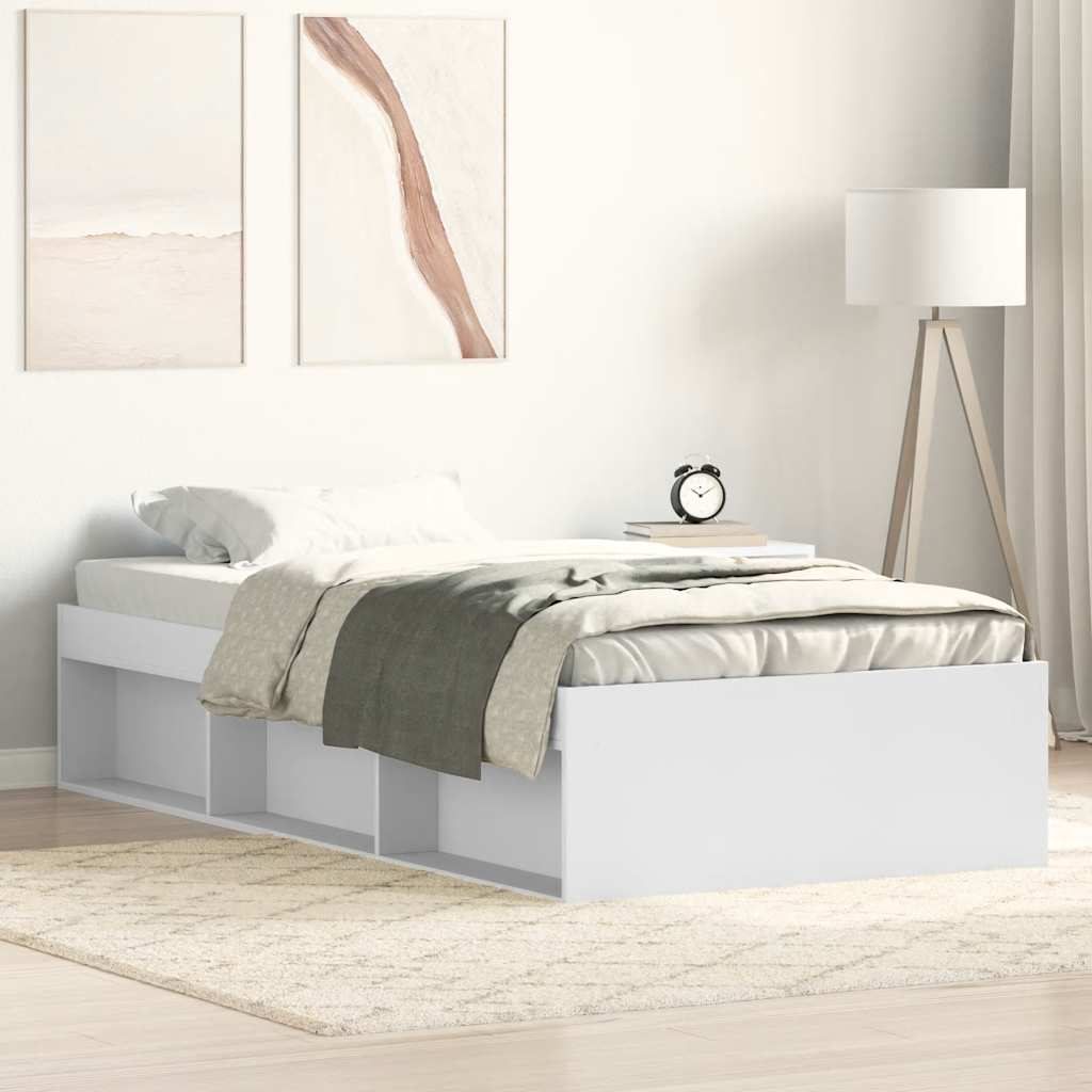 Cadre de lit sans matelas blanc 90x190 cm - XIOS