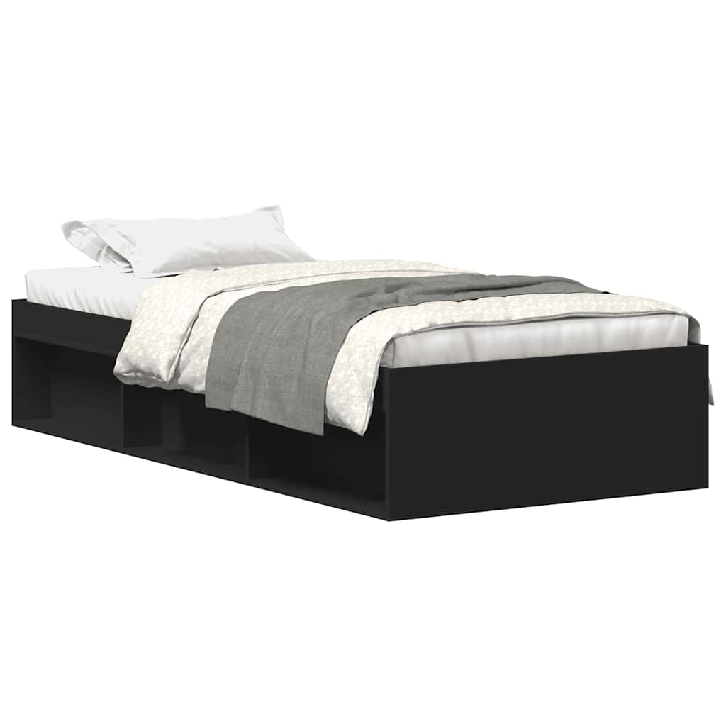 Cadre de lit sans matelas noir 90x190 cm - XIOS