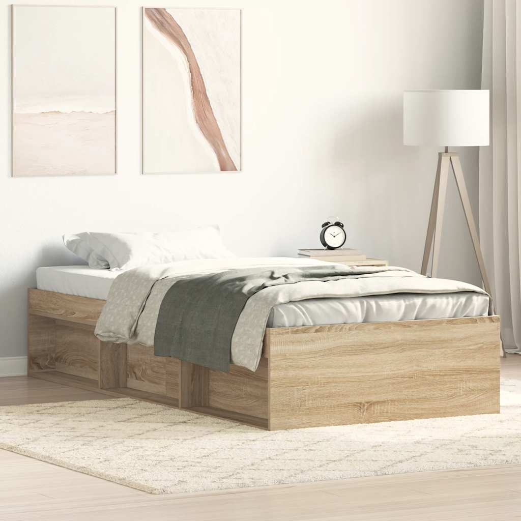Cadre de lit sans matelas chêne sonoma 90x190 cm - XIOS
