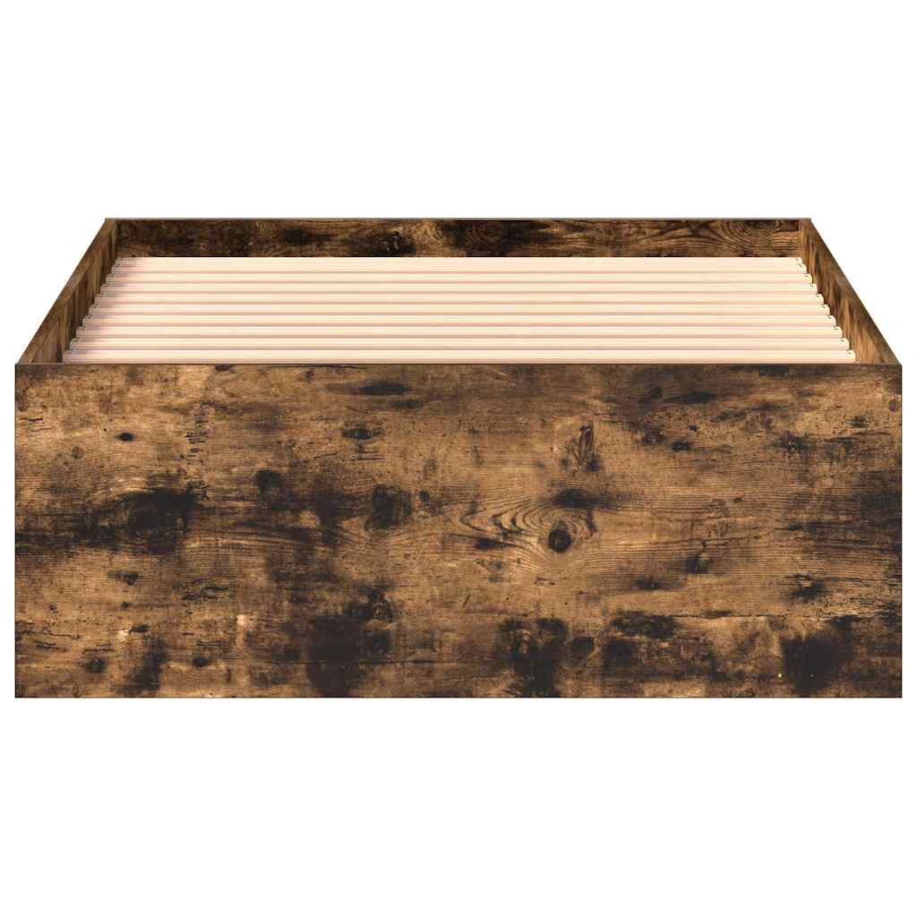 Cadre de lit sans matelas chêne fumé 90x190 cm - XIOS