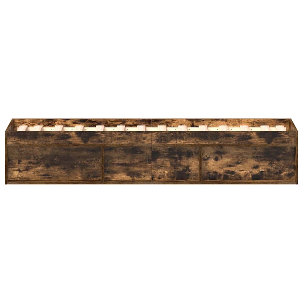 Cadre de lit sans matelas chêne fumé 90x190 cm - XIOS