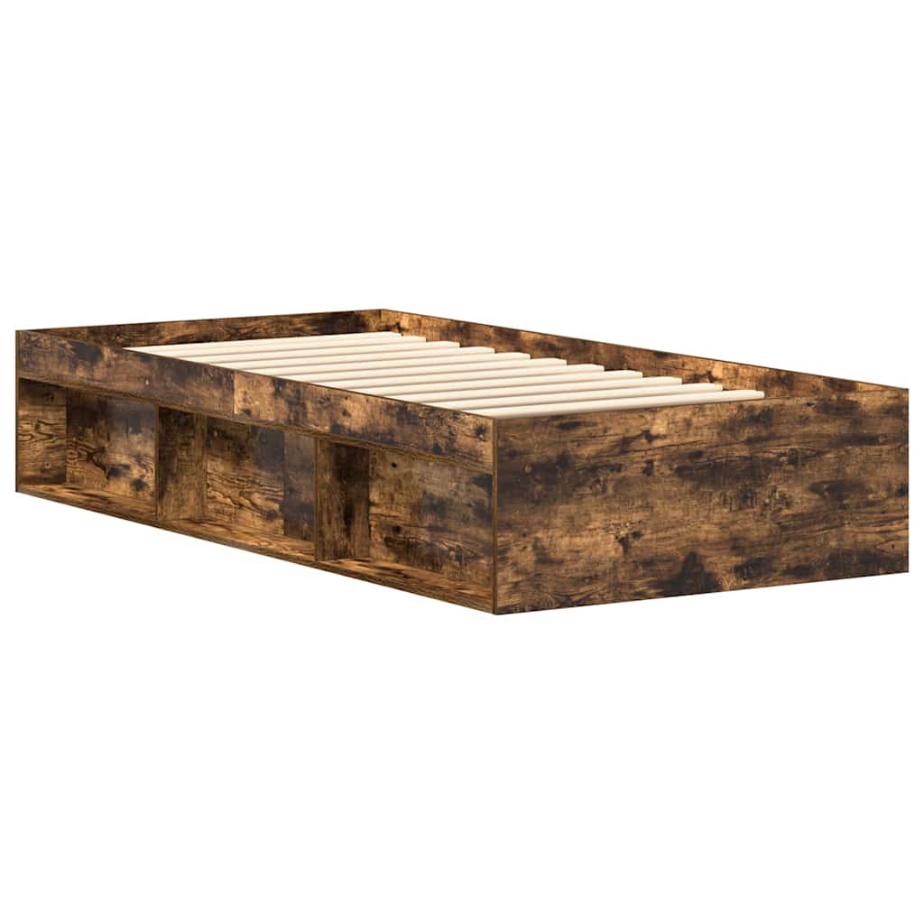 Cadre de lit sans matelas chêne fumé 90x190 cm - XIOS