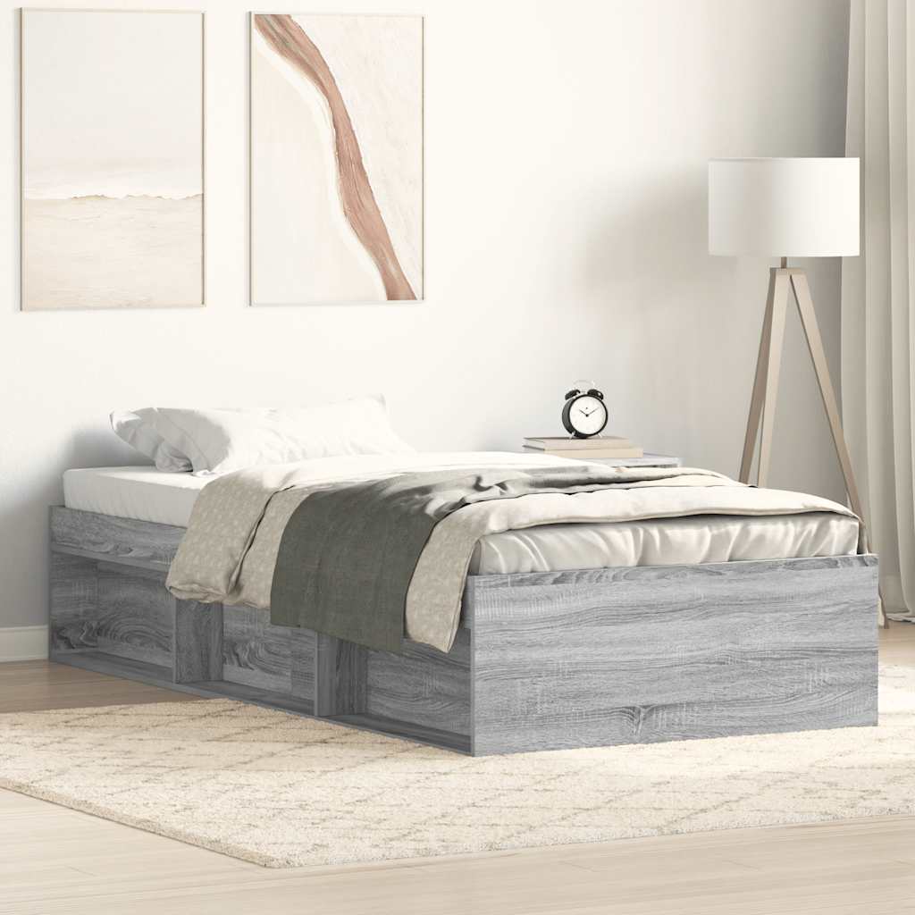 Cadre de lit sans matelas sonoma gris 90x190 cm - XIOS