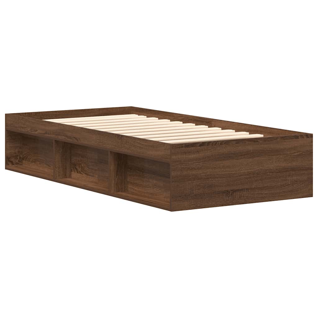 Cadre de lit sans matelas chêne marron 90x190 cm - XIOS