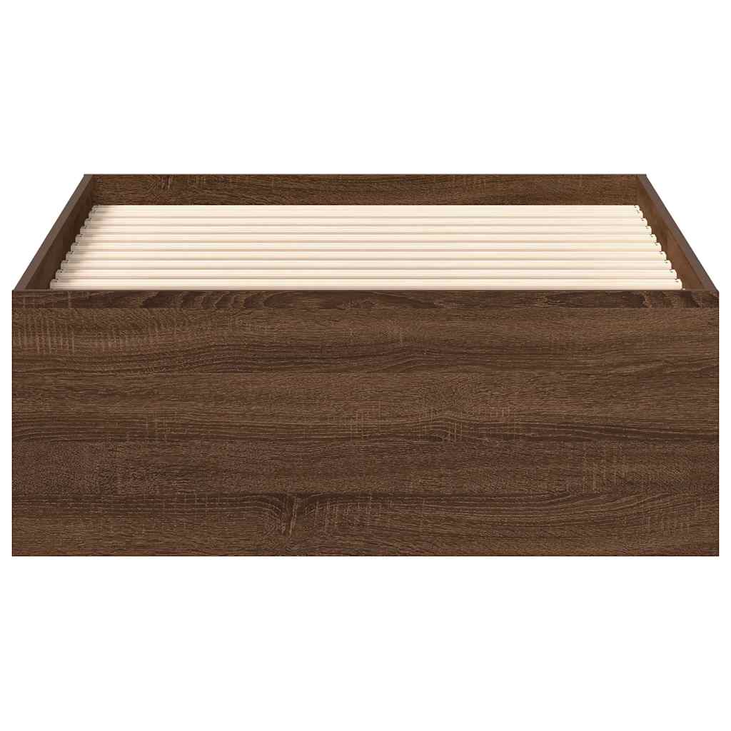 Cadre de lit sans matelas chêne marron 90x190 cm - XIOS