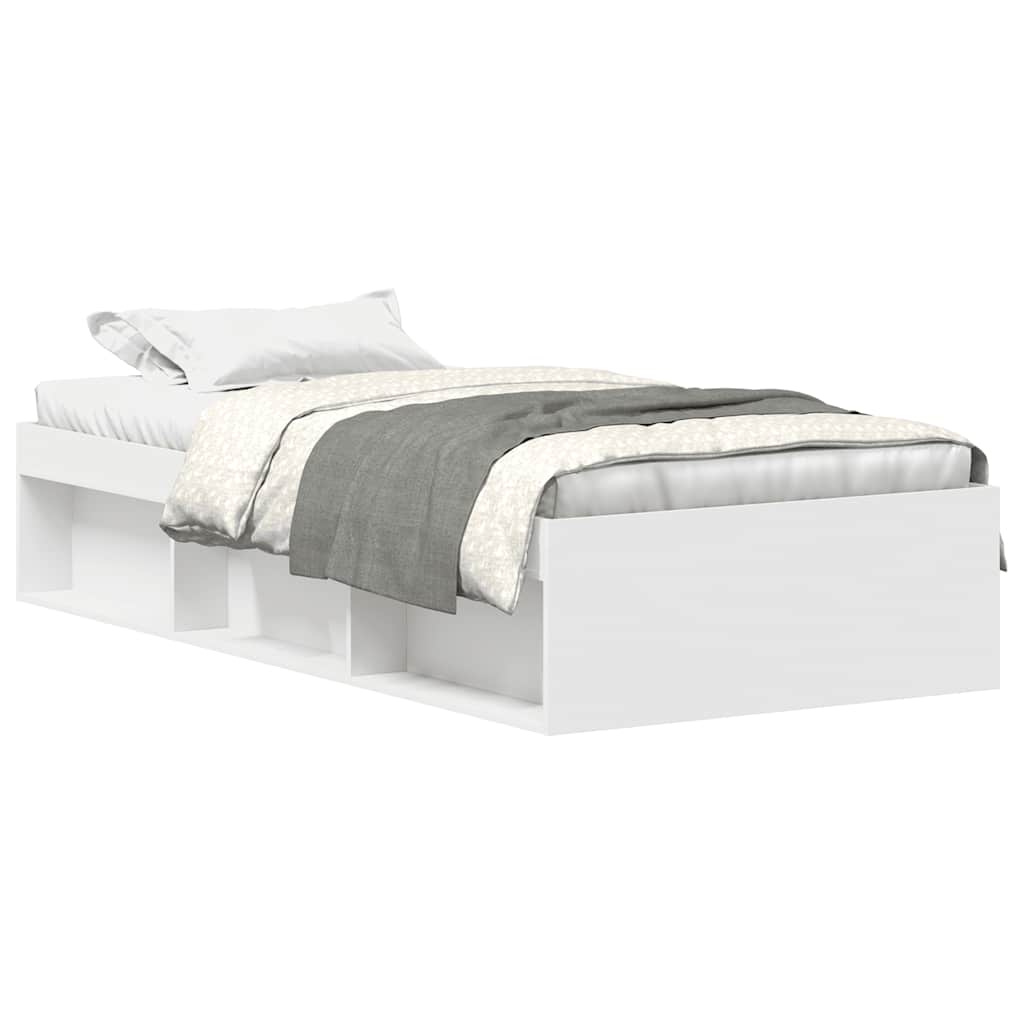Cadre de lit sans matelas blanc 75x190 cm - XIOS