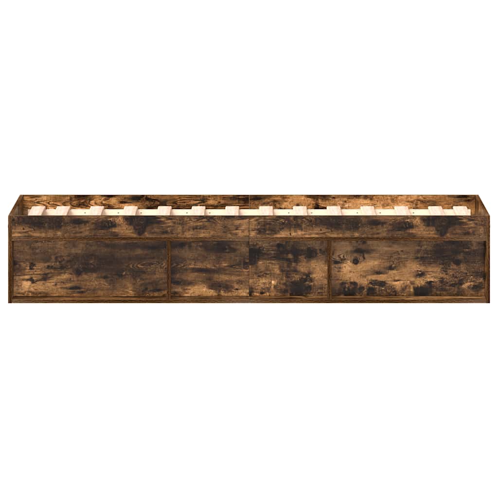 Cadre de lit sans matelas chêne fumé 75x190 cm - XIOS