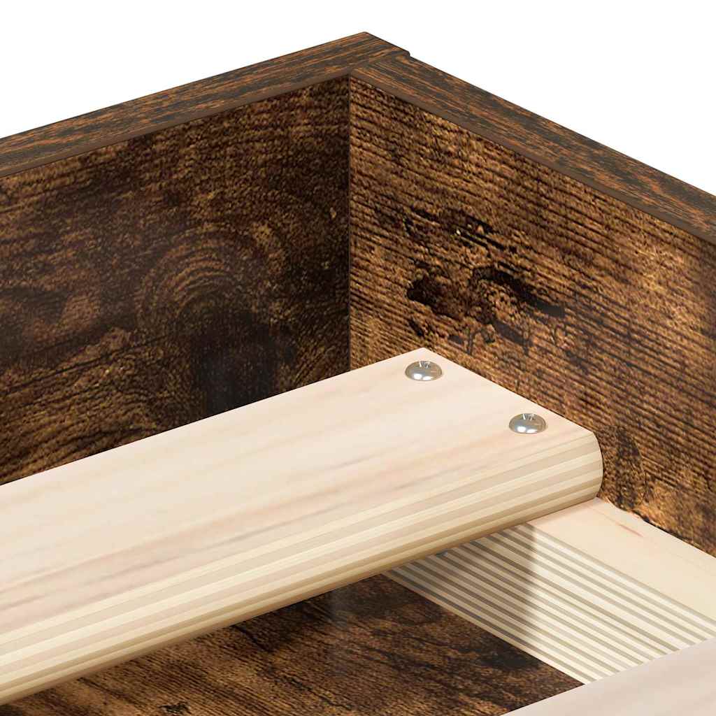 Cadre de lit sans matelas chêne fumé 75x190 cm - XIOS