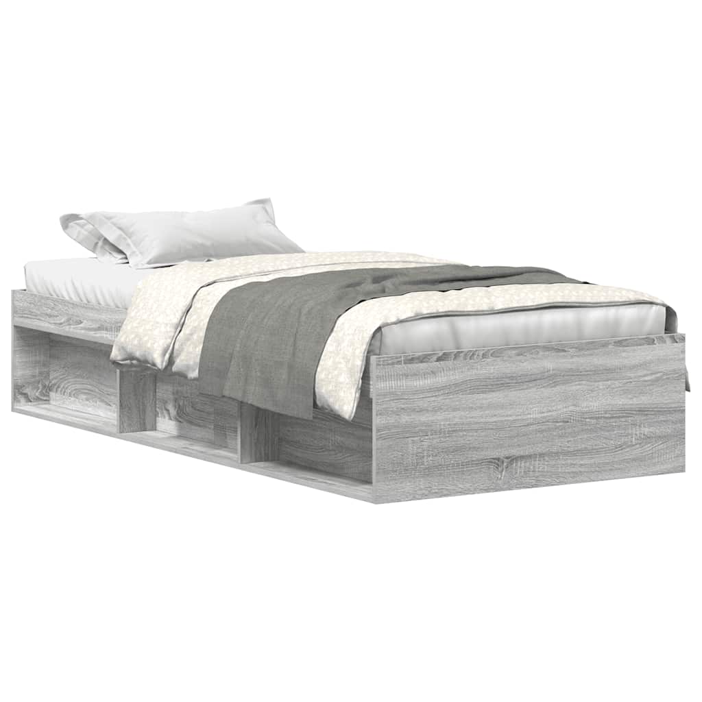 Cadre de lit sans matelas sonoma gris 75x190 cm - XIOS