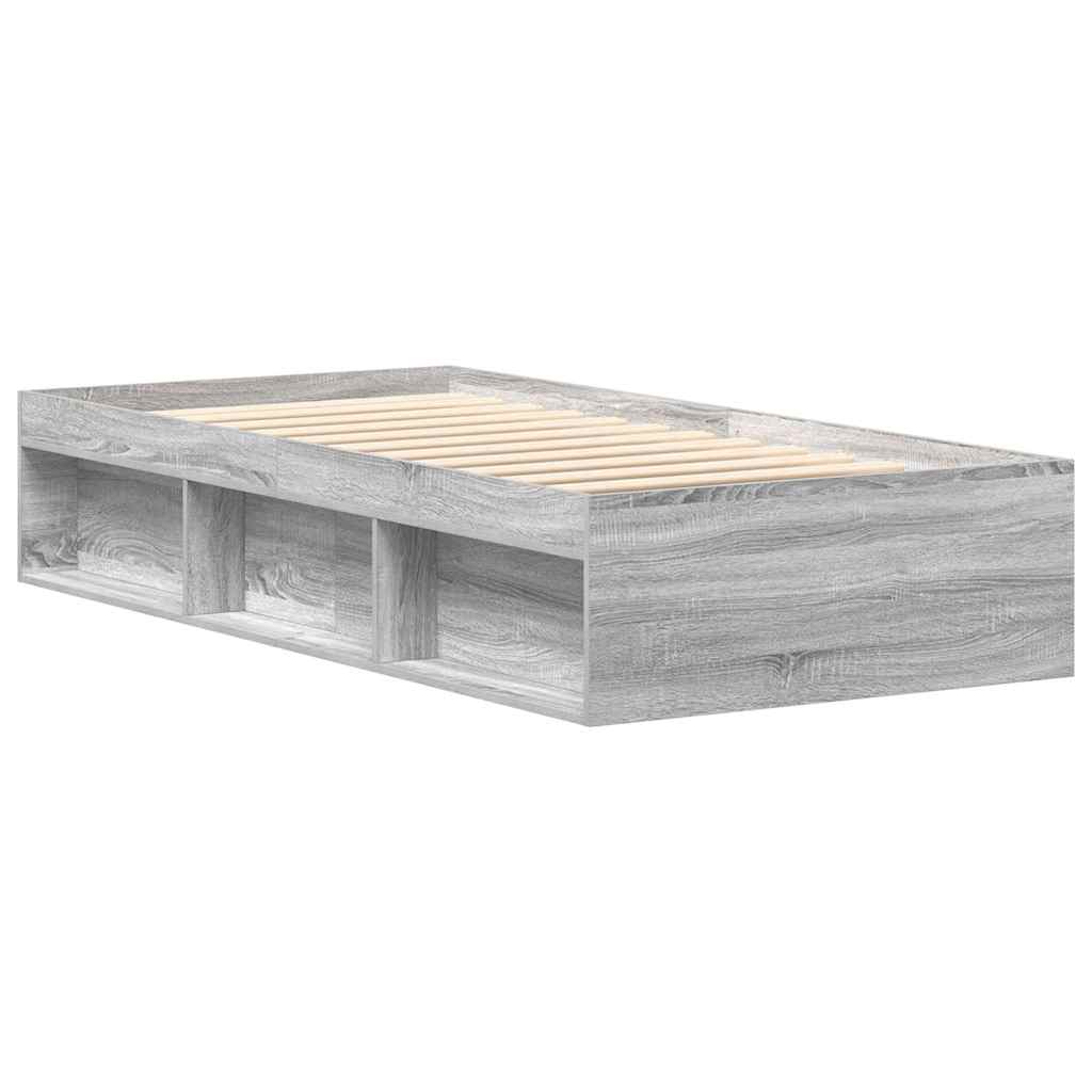 Cadre de lit sans matelas sonoma gris 75x190 cm - XIOS