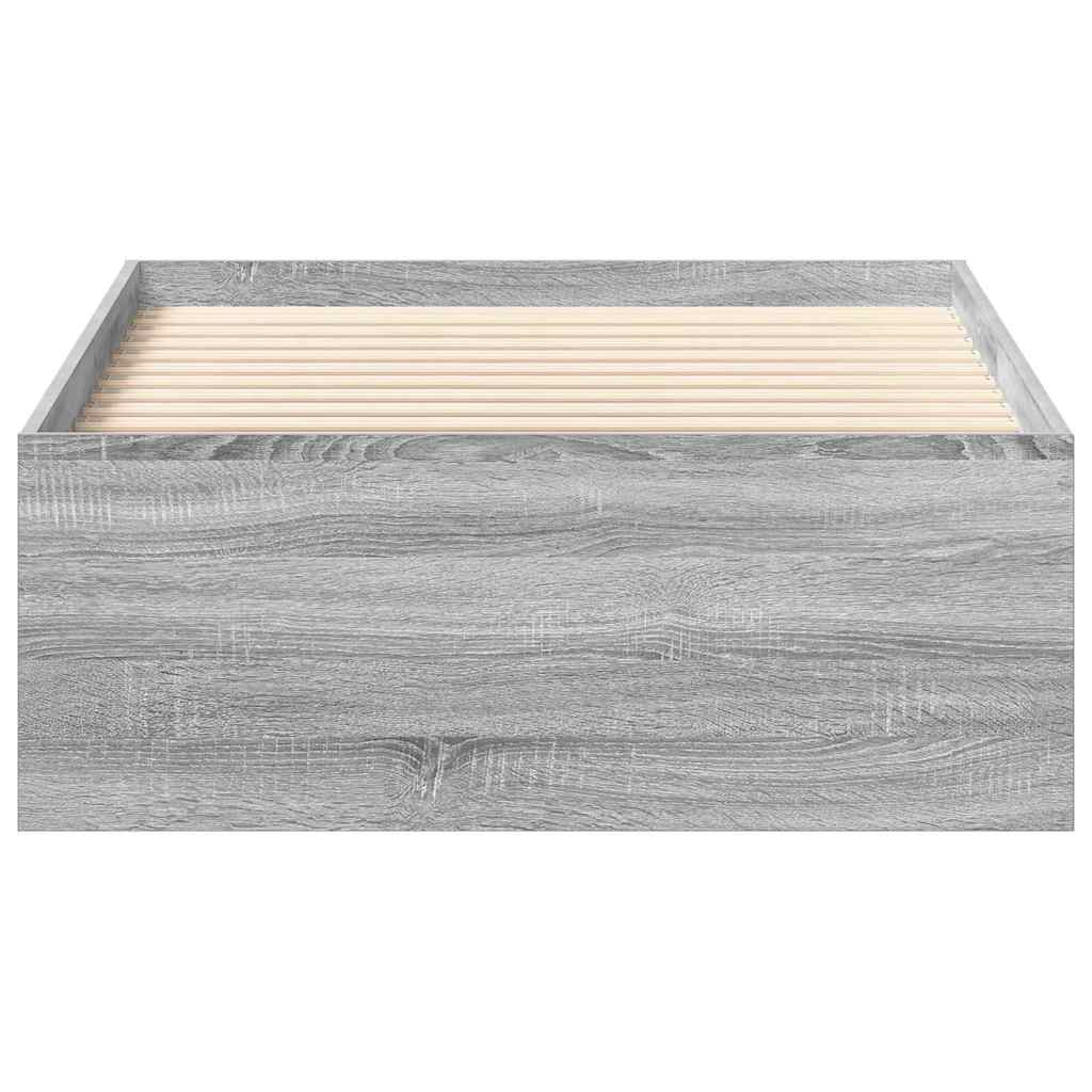 Cadre de lit sans matelas sonoma gris 75x190 cm - XIOS