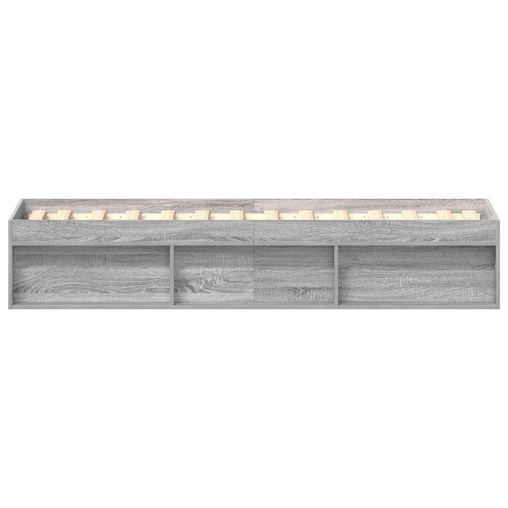 Cadre de lit sans matelas sonoma gris 75x190 cm - XIOS