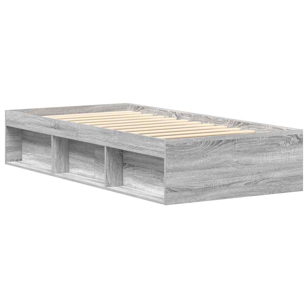 Cadre de lit sans matelas sonoma gris 75x190 cm - XIOS