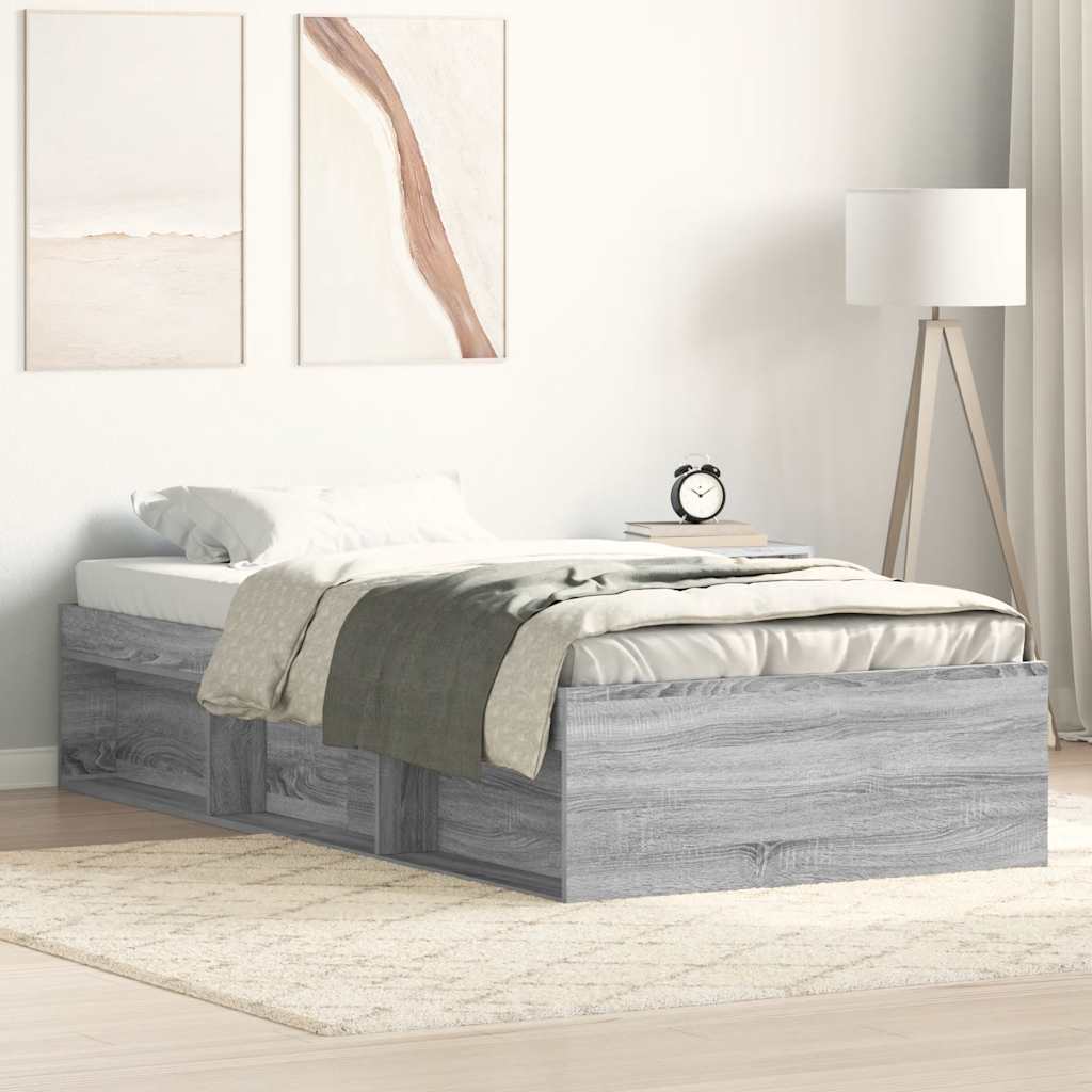 Cadre de lit sans matelas sonoma gris 75x190 cm - XIOS