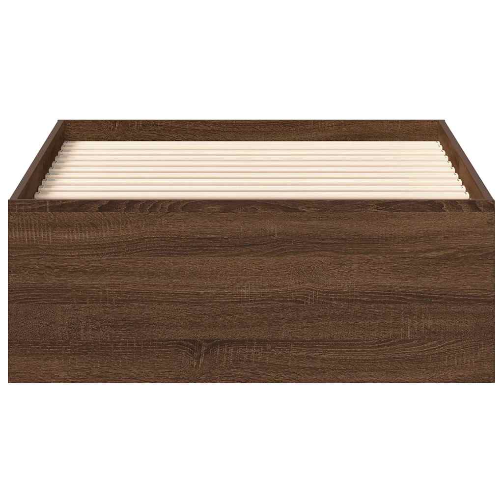 Cadre de lit sans matelas chêne marron 75x190 cm - XIOS