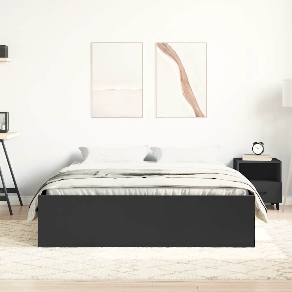 Cadre de lit sans matelas noir 120x200 cm - XIOS