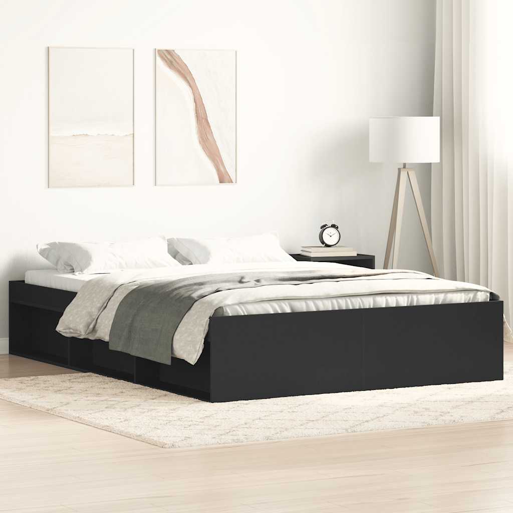 Cadre de lit sans matelas noir 120x200 cm - XIOS