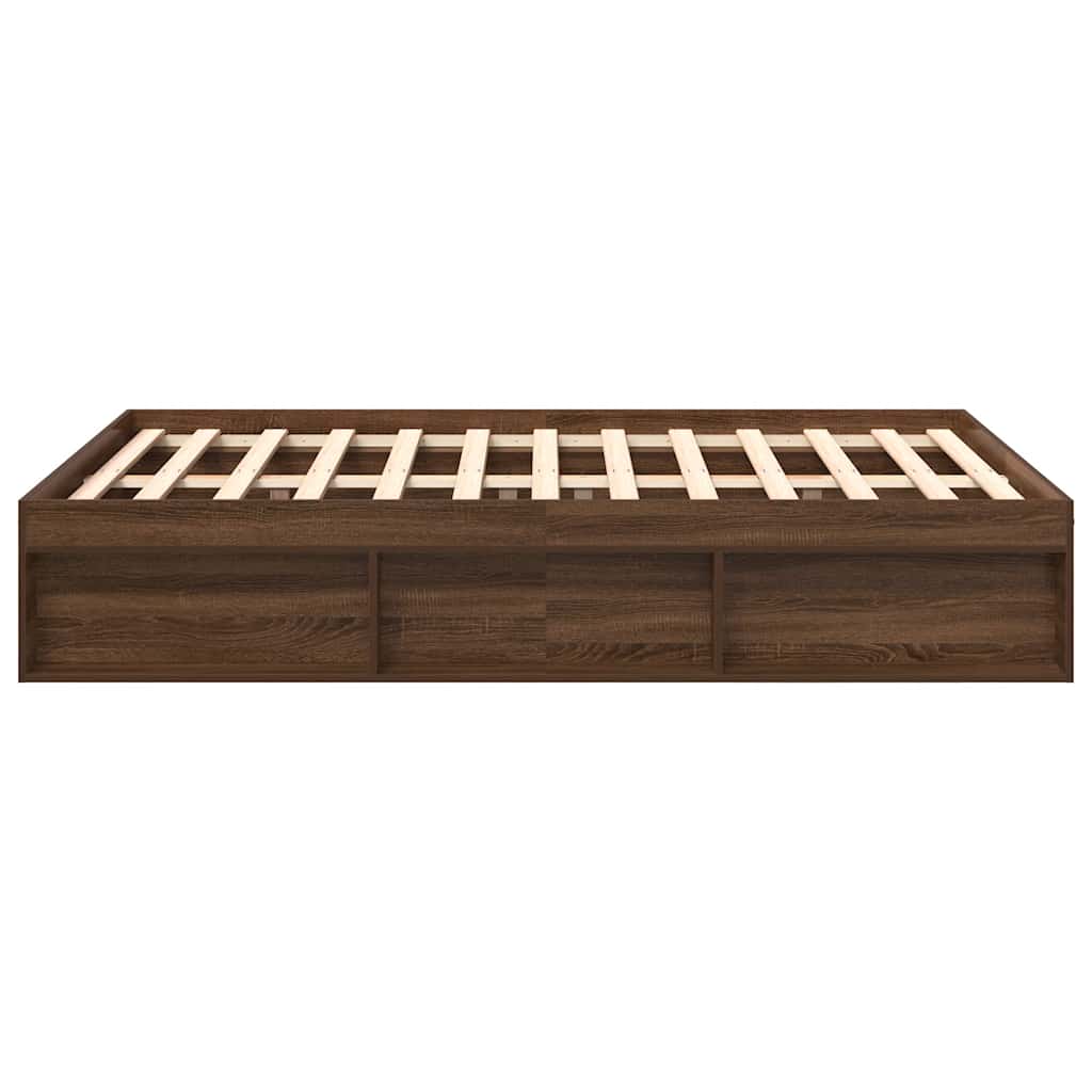 Cadre de lit sans matelas chêne marron 120x200 cm - XIOS