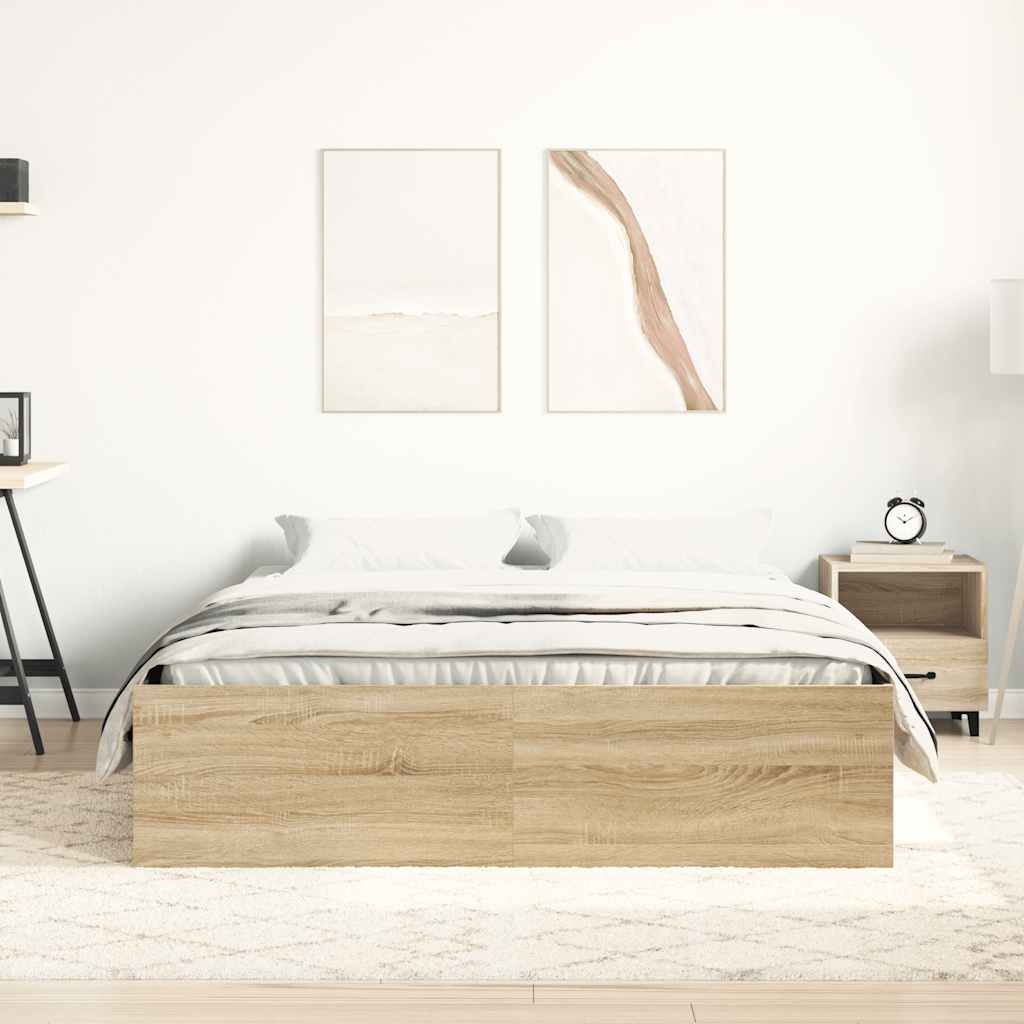 Cadre de lit sans matelas chêne sonoma 140x200 cm - XIOS