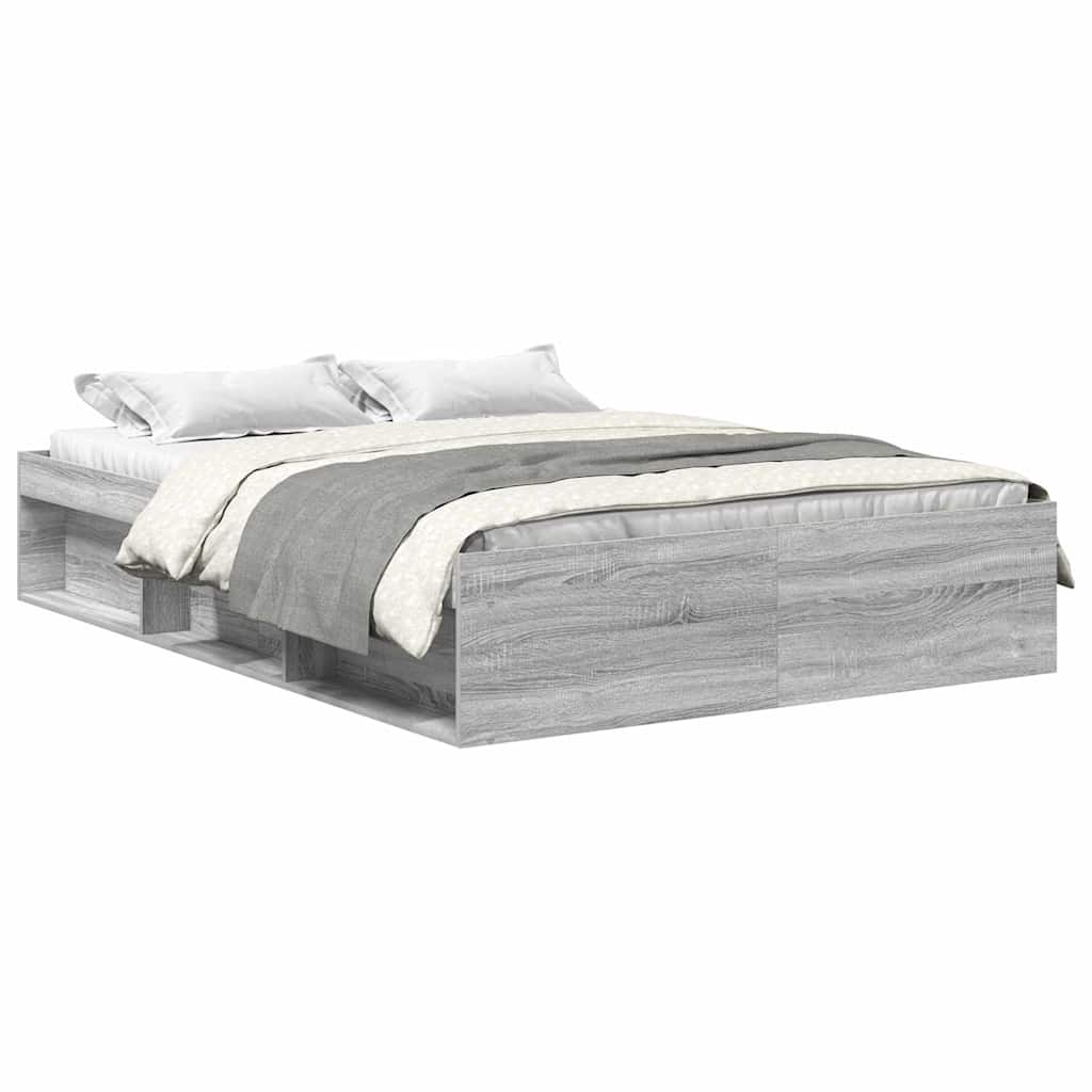 Cadre de lit sans matelas sonoma gris 140x200 cm - XIOS
