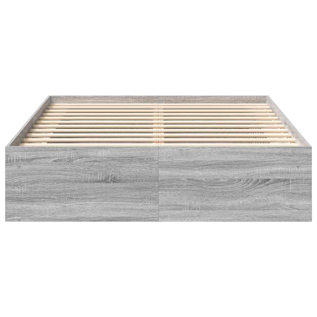 Cadre de lit sans matelas sonoma gris 140x200 cm - XIOS