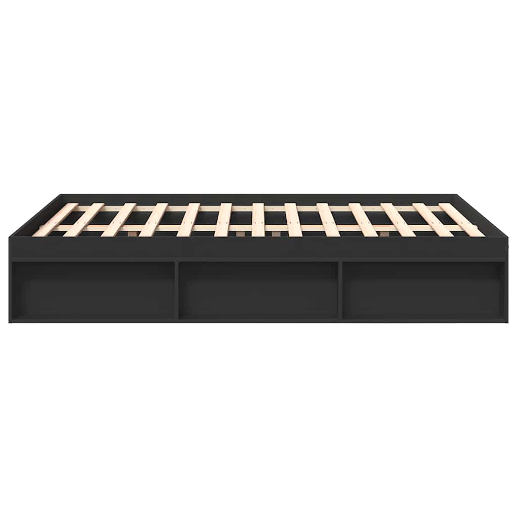 Cadre de lit sans matelas noir 150x200 cm - XIOS