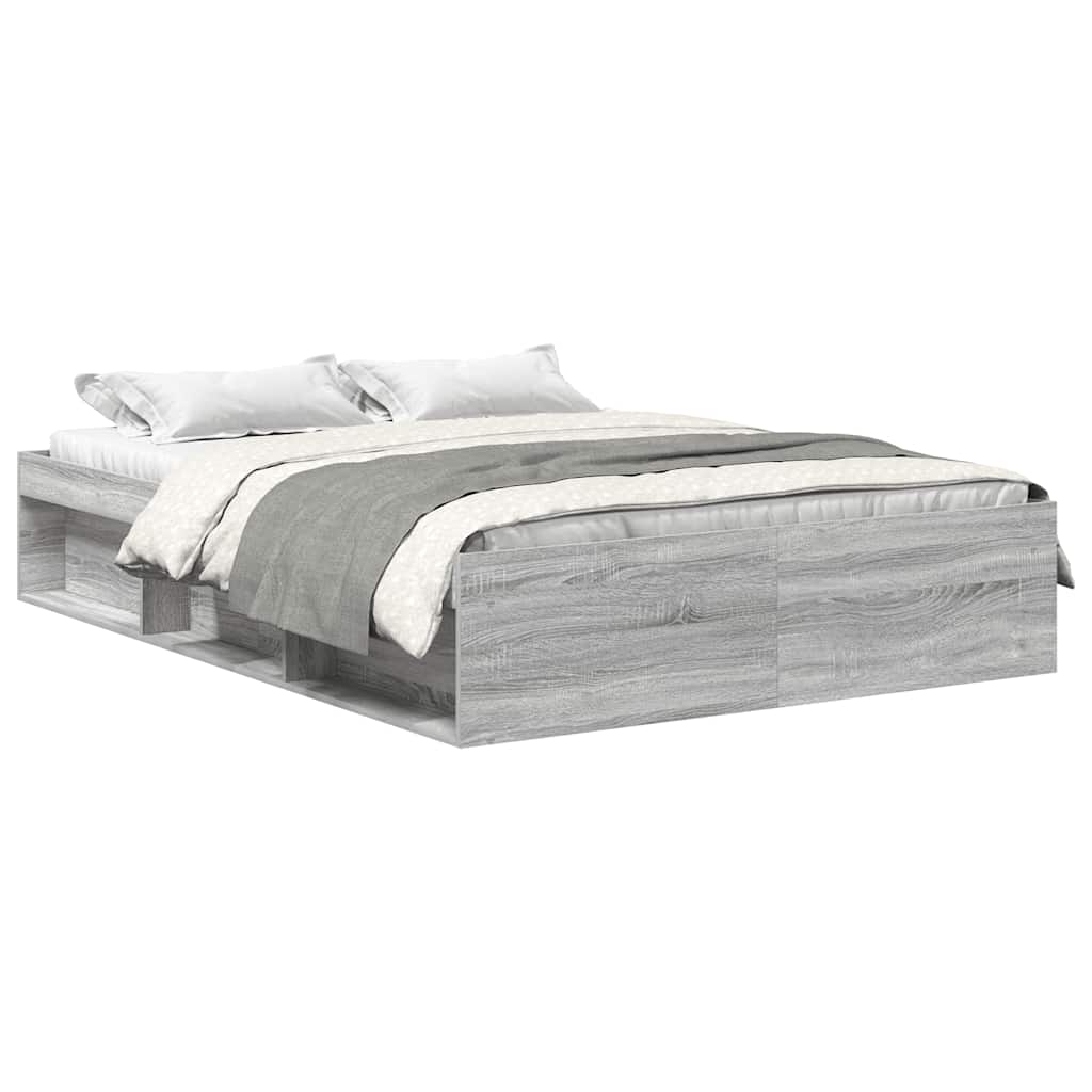 Cadre de lit sans matelas sonoma gris 150x200 cm - XIOS