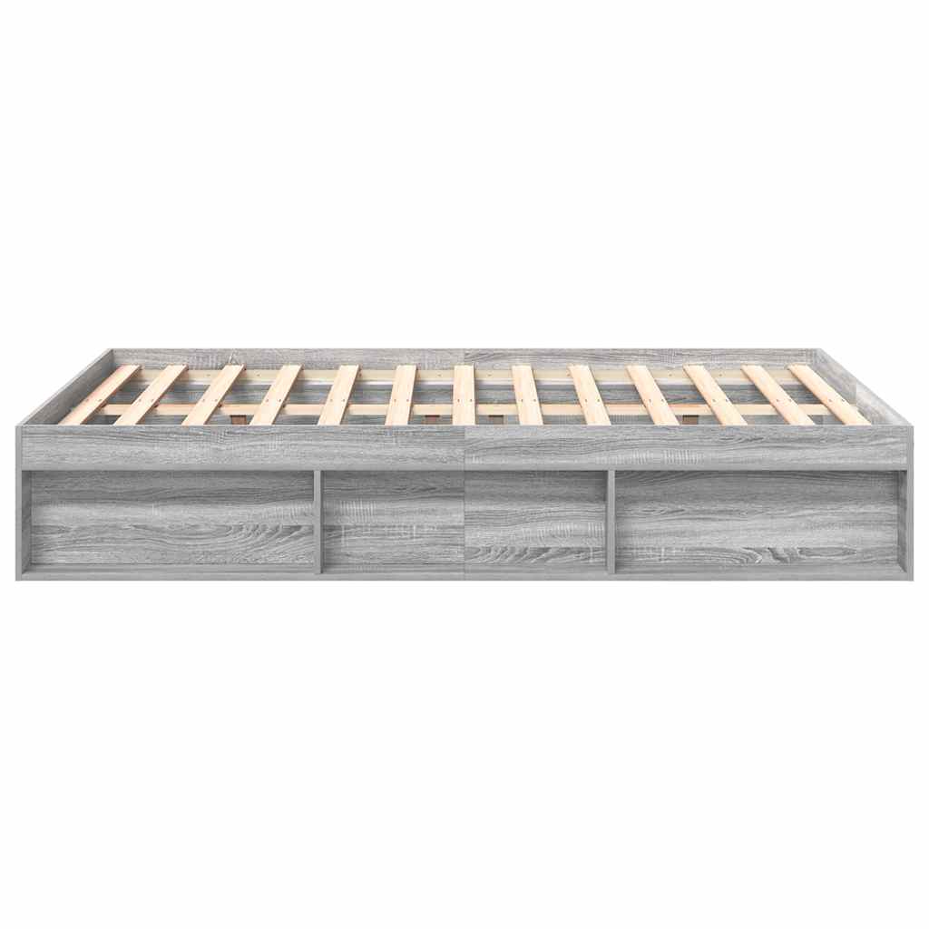 Cadre de lit sans matelas sonoma gris 150x200 cm - XIOS