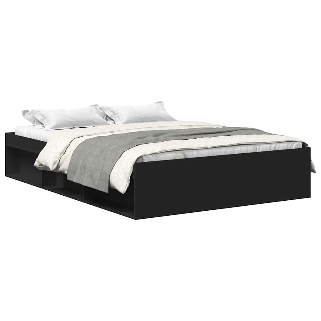 Cadre de lit sans matelas noir 160x200 cm - XIOS