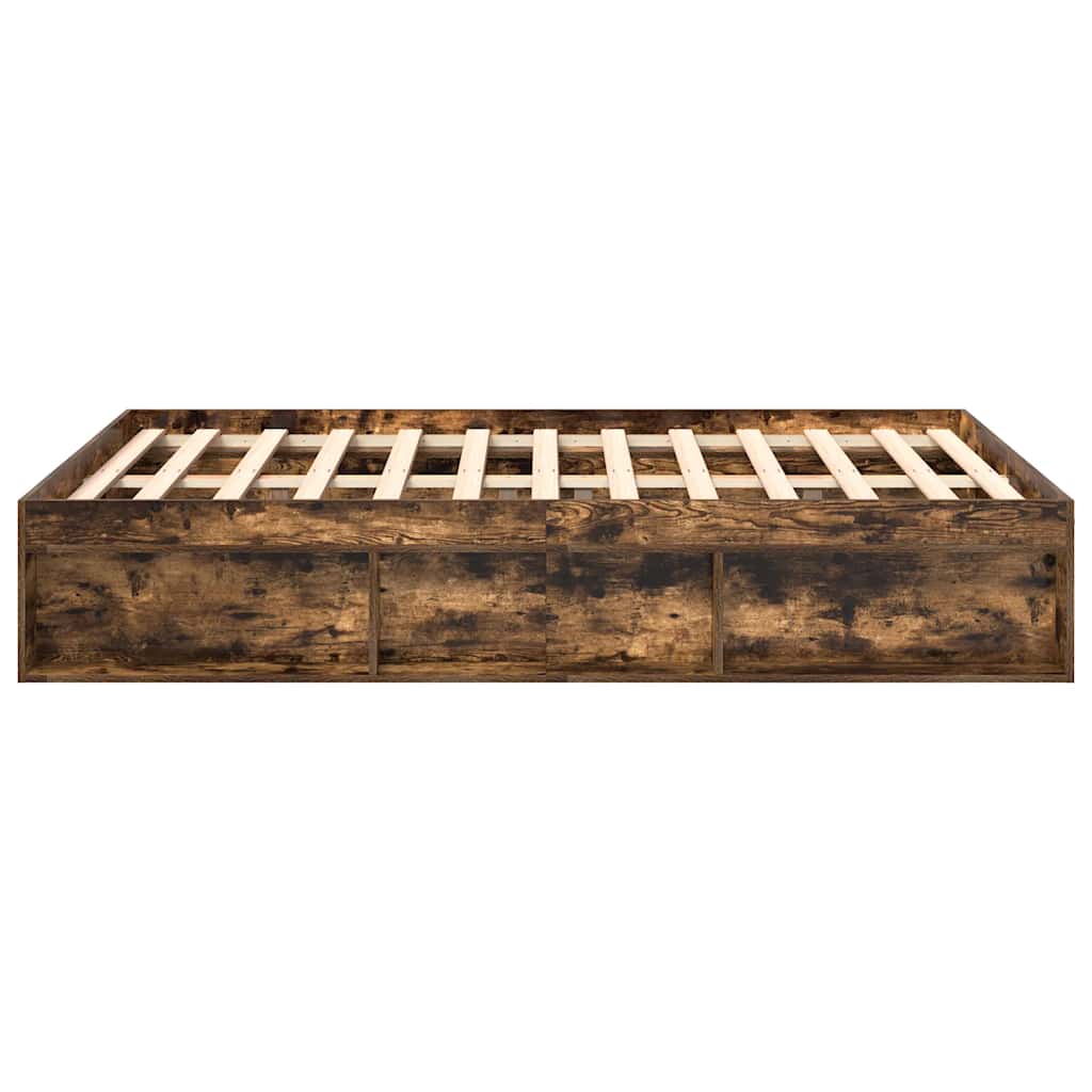 Cadre de lit sans matelas chêne fumé 160x200 cm - XIOS