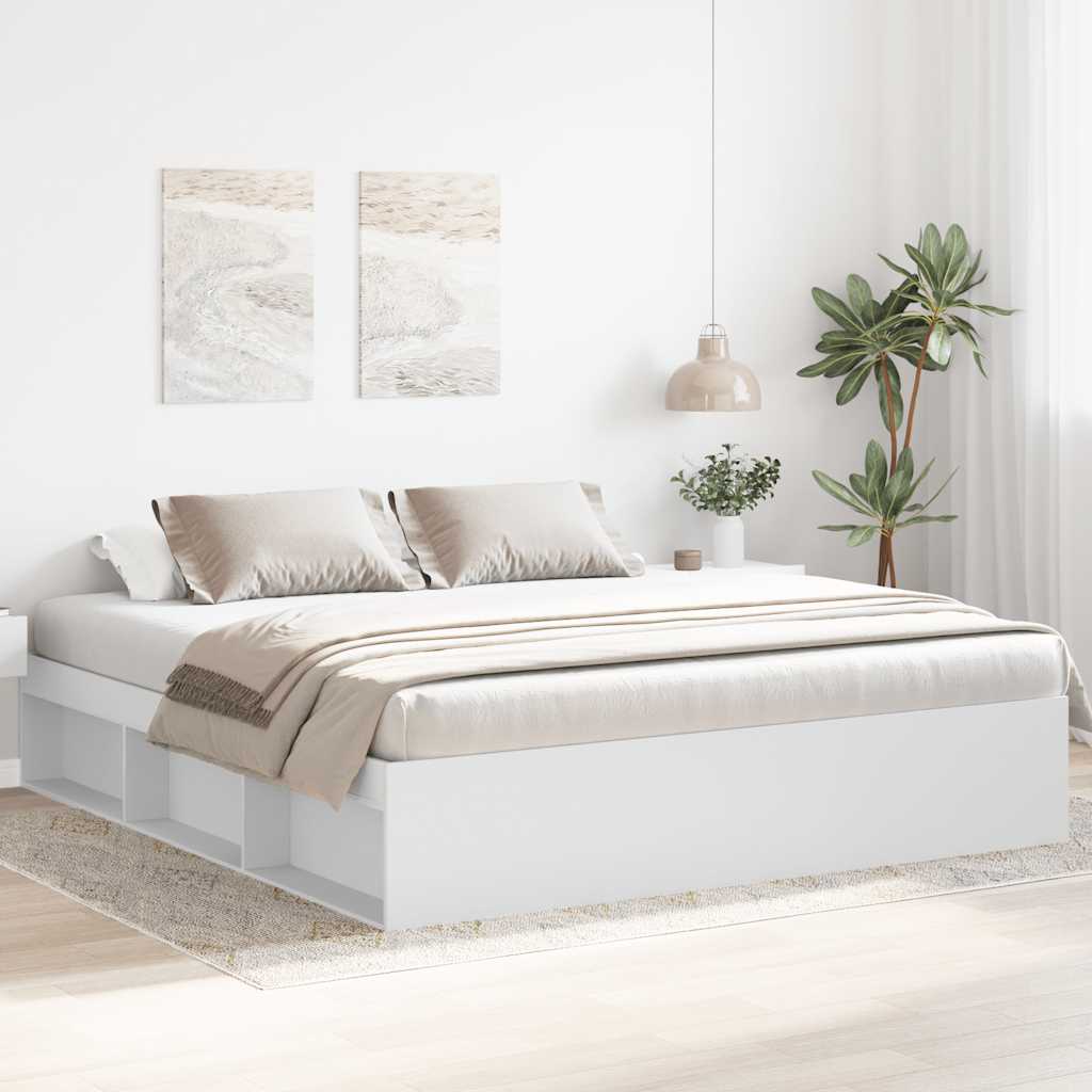 Cadre de lit sans matelas blanc 180x200 cm - XIOS