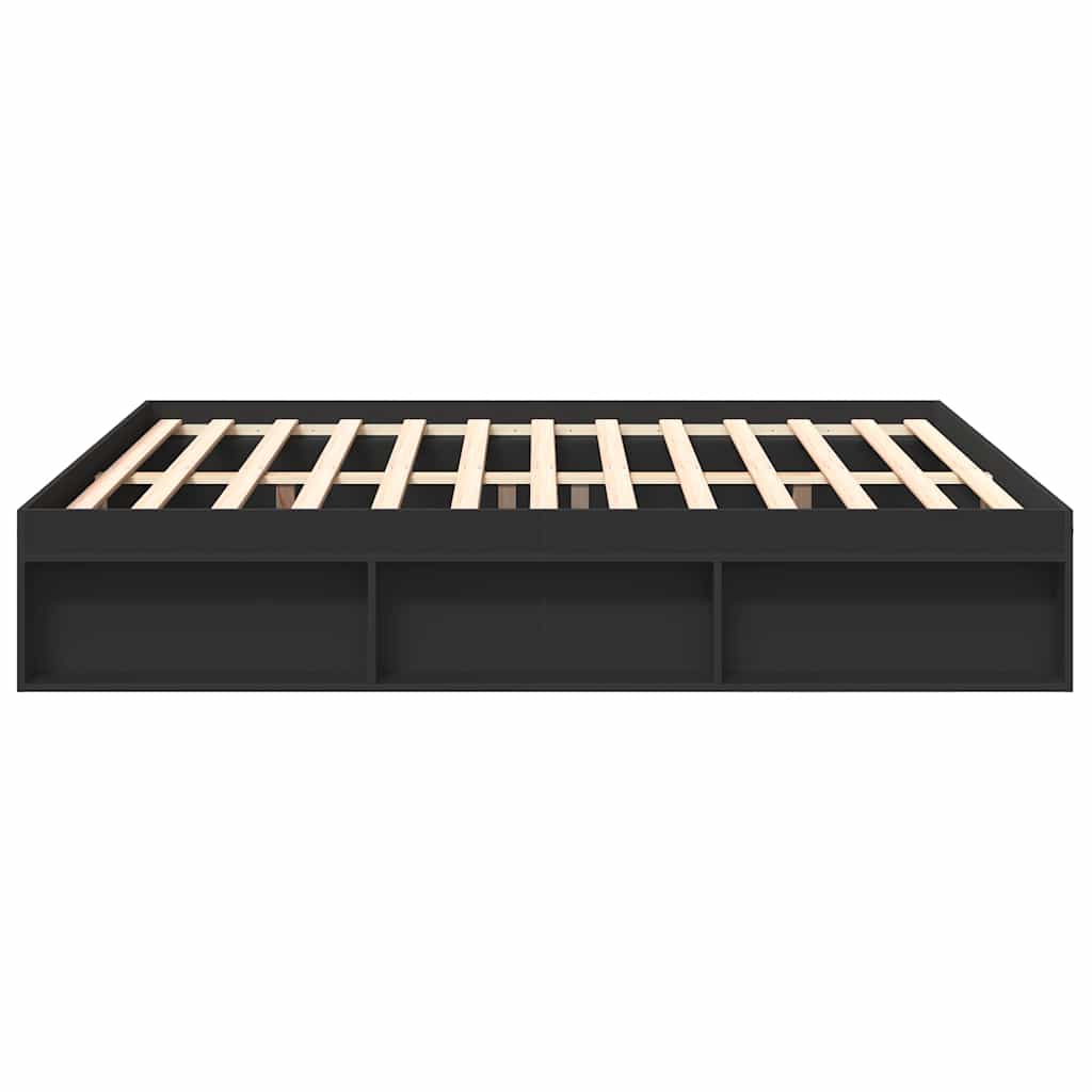 Cadre de lit sans matelas noir 180x200 cm - XIOS