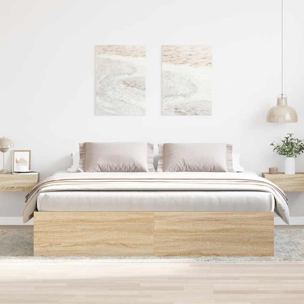 Cadre de lit sans matelas chêne sonoma 180x200 cm - XIOS
