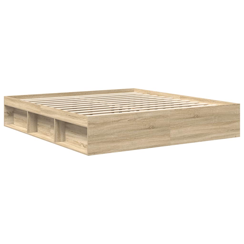 Cadre de lit sans matelas chêne sonoma 180x200 cm - XIOS