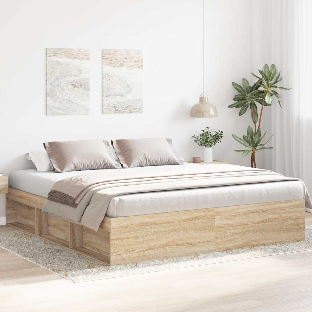 Cadre de lit sans matelas chêne sonoma 180x200 cm - XIOS