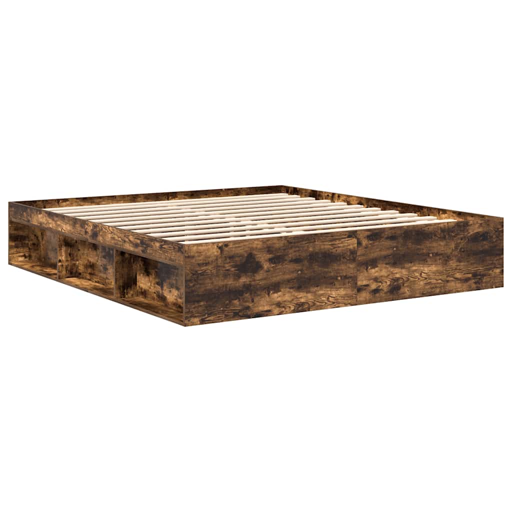 Cadre de lit sans matelas chêne fumé 180x200 cm - XIOS