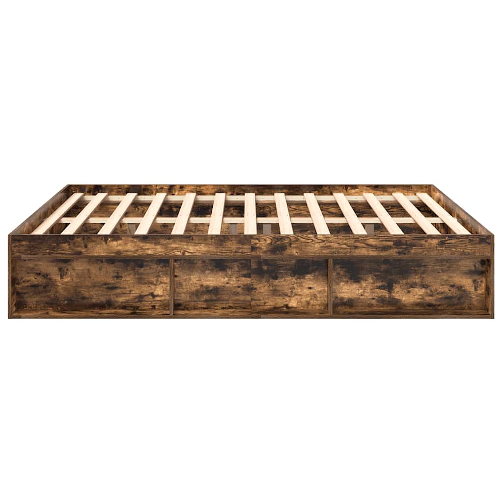 Cadre de lit sans matelas chêne fumé 180x200 cm - XIOS