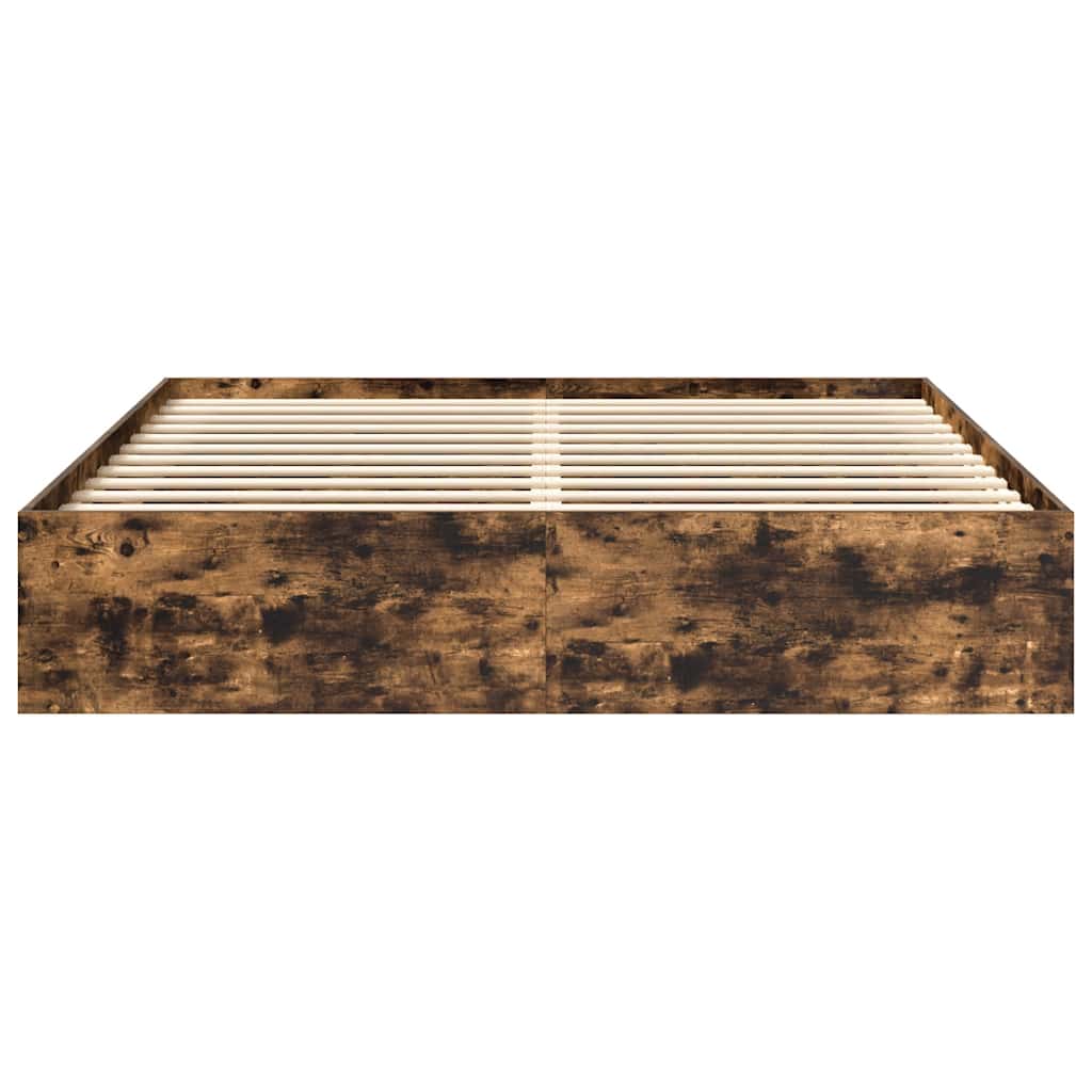 Cadre de lit sans matelas chêne fumé 200x200 cm - XIOS