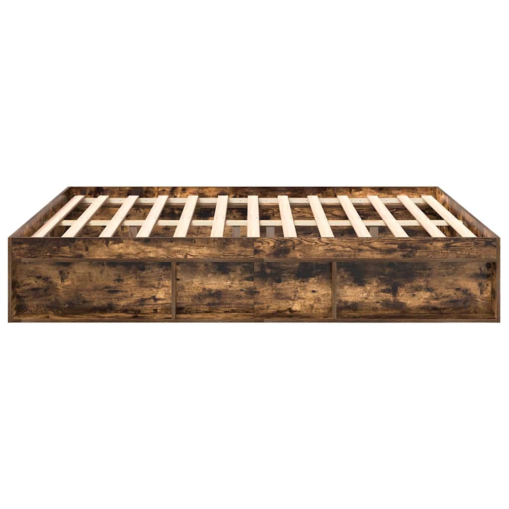 Cadre de lit sans matelas chêne fumé 200x200 cm - XIOS